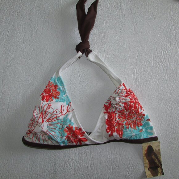 O'Neill White Floral Print String Bikini - XSmall - Picture 5 of 8